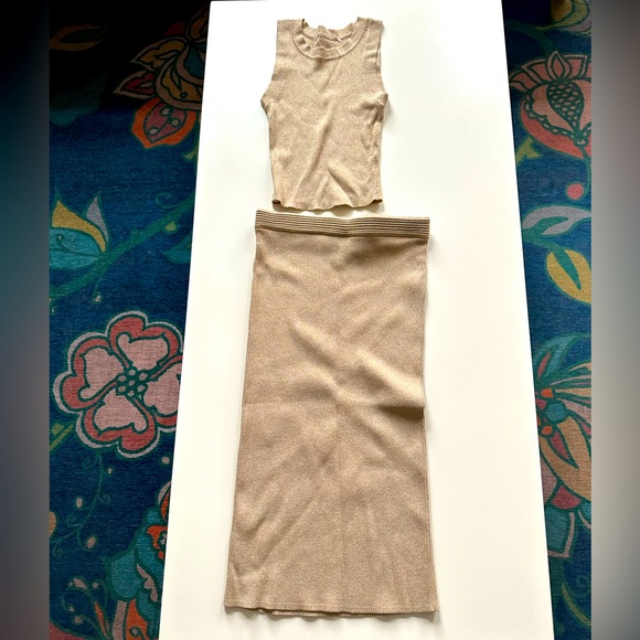 Michael Kors | Metallic Knit Skirt and Tank Top Set - Picture 7 of 7